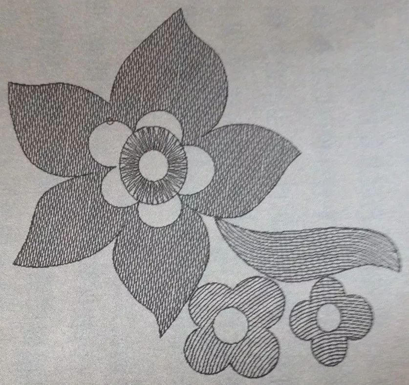 电脑绣花针法之他他米针介绍
