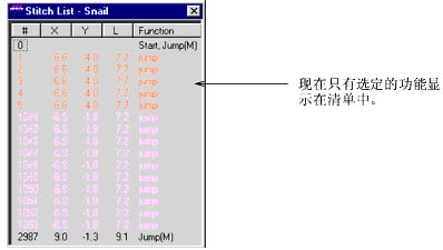 按功能筛选针迹